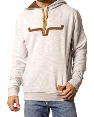 NEW KIMES RANCH durham graphic pullover hoodie in natural